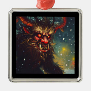 Christmas Krampus 4 Metal Ornament