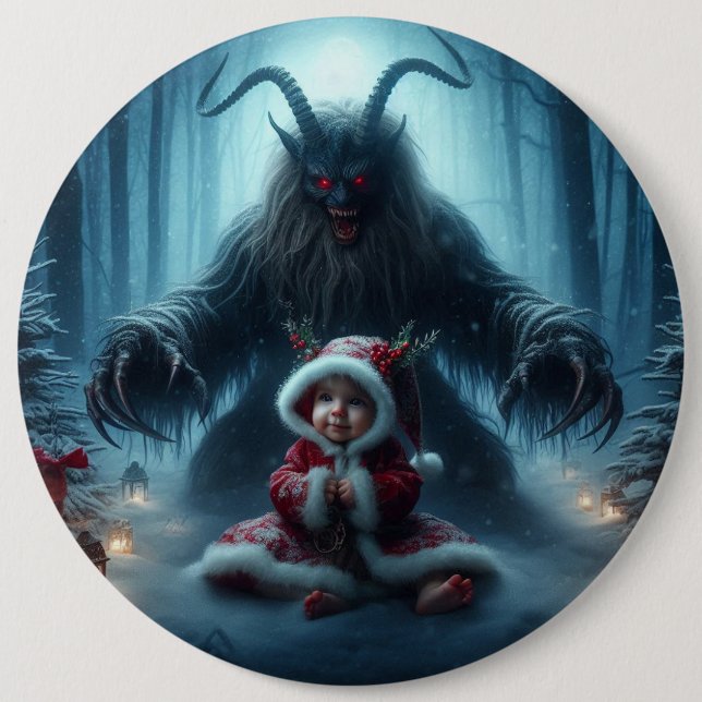 Christmas Krampus Button  (Front)
