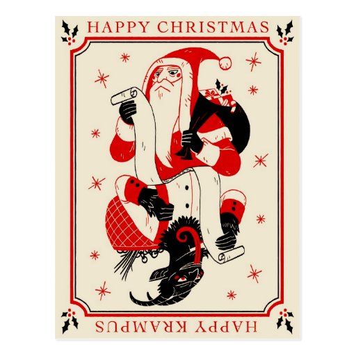 Christmas Krampus Card - List Postcard | Zazzle