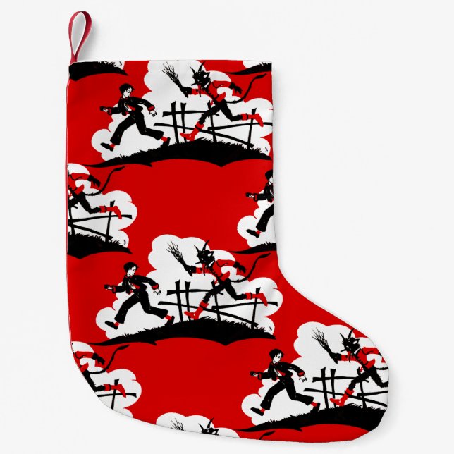 christmas krampus small christmas stocking (Front)