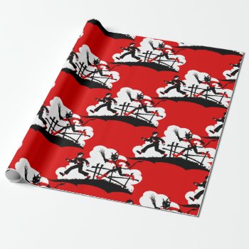 Christmas Krampus Wrapping Paper by funnychristmas at Zazzle