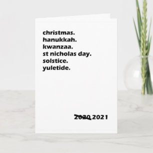Christmas Kwanzaa Hanukkah Solstice Yuletide Card