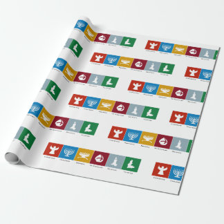 Christmas Kwanzaa Hanukkah Solstice Yuletide Wrapping Paper