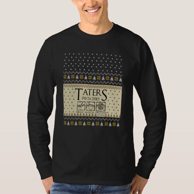 Christmas L O T R Taters Potatoes Boilem Mashem Ug T-Shirt (Front)