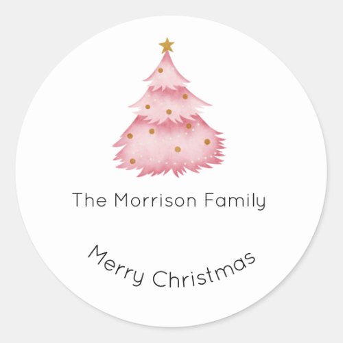 Christmas Labels Christmas Stickers Gift Classic Round Sticker