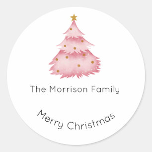 Christmas Labels, Christmas Stickers, Gift Classic Round Sticker