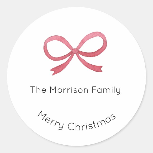 Christmas Labels, Christmas Stickers, Gift  Classic Round Sticker (Front)