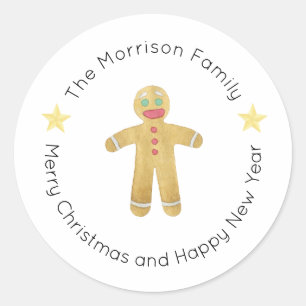 Christmas Labels, Christmas Stickers, Gift Classic Round Sticker