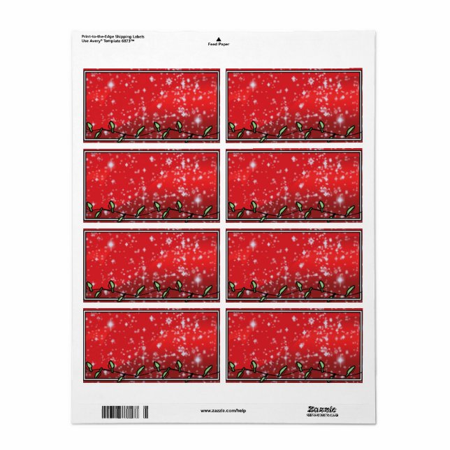 Christmas Labels - Customizable Addresses Labels (Full Sheet)