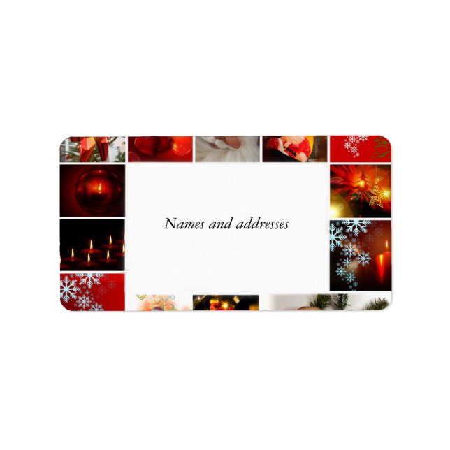 Christmas Labels with Holiday Border (Front)