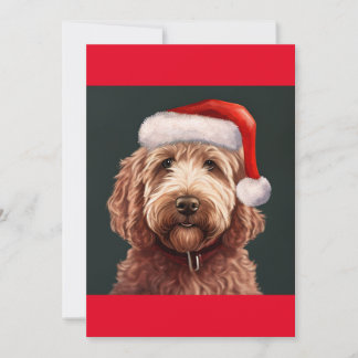 Christmas Labradoodle , Dog lover gift T-Shirt Holiday Card