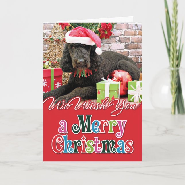 Christmas - LabraDoodle - Miller Holiday Card (Front)