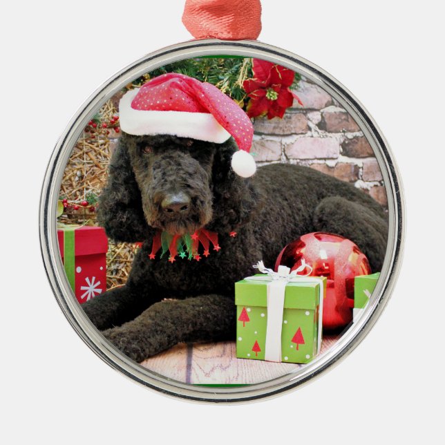 Christmas - LabraDoodle - Miller Metal Ornament (Front)