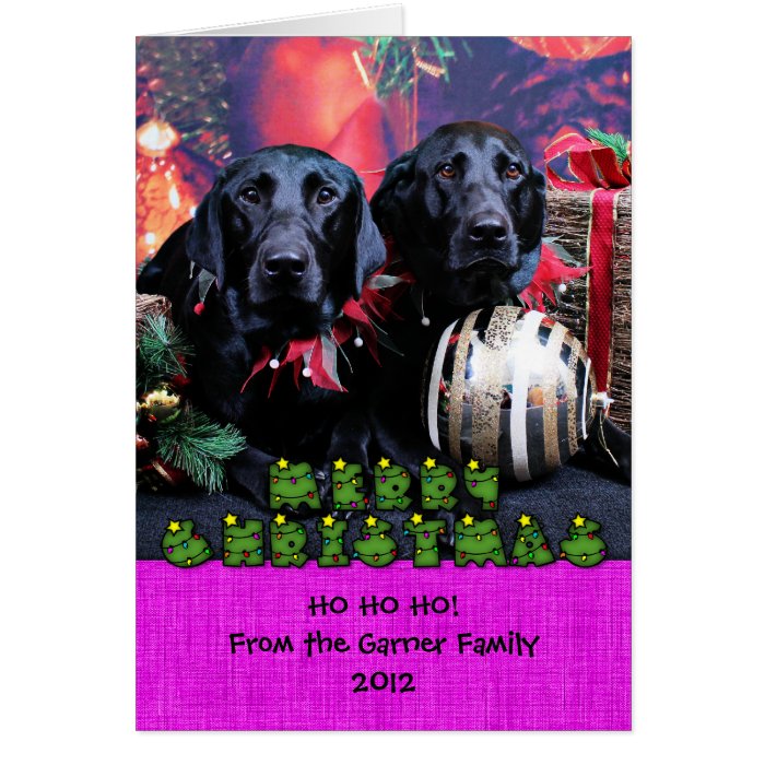 Christmas   Labrador   Banjo and Boomer Greeting Card