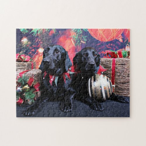 Christmas _ Labrador _ Banjo and Boomer Jigsaw Puzzle