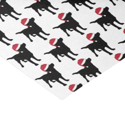 Christmas Labrador Black Dog In Santa Hat  Tissue Paper