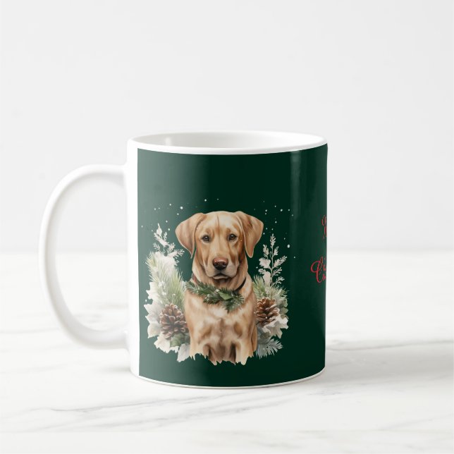 Christmas Labrador Coffee Mug (Left)