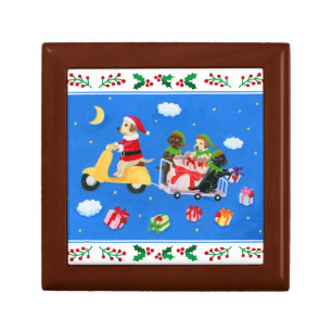 Christmas Labrador Delivery Painting Gift Box