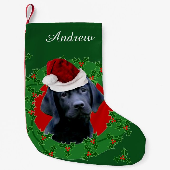 Christmas Labrador dog personalized stocking (Front)