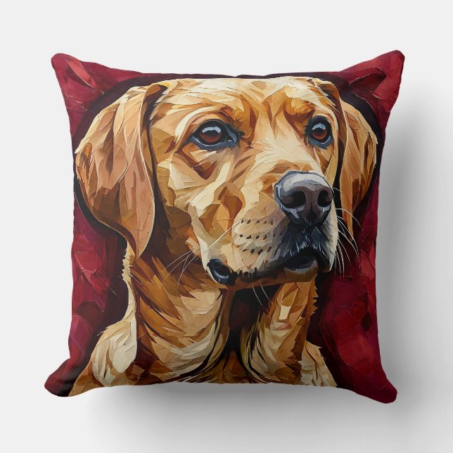 Christmas Labrador dog Throw Pillow (Front)