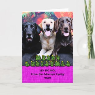 Christmas - Labrador - Dude Jag and Mocha Holiday Card