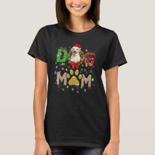 Christmas Labrador Mom Hat Santa Scarf Plaid Dog M T-Shirt