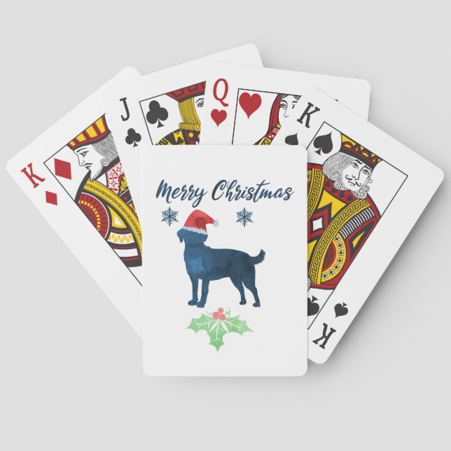 Christmas Labrador Poker Cards (Back)