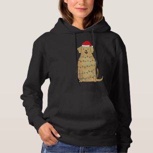 Christmas Labrador Recover Dog With Tree Lights Hoodie