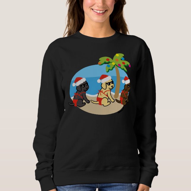 Christmas Labrador Retriever Bikini Girls Sweatshirt (Front)