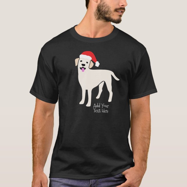 Christmas Labrador Retriever Custom Text T-Shirt (Front)