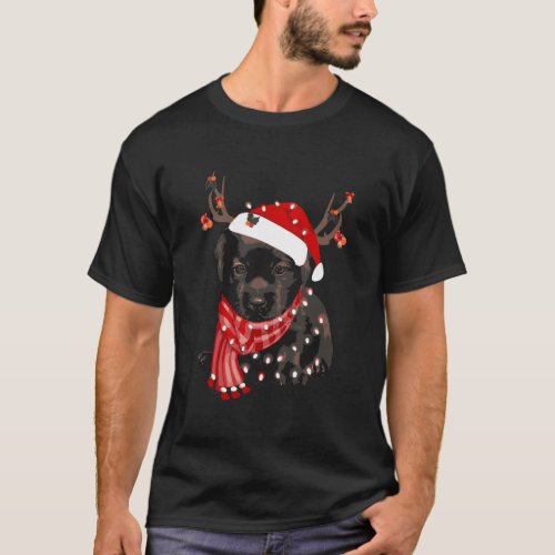 Christmas Labrador Retriever Dog Black Lab Lover G T_Shirt