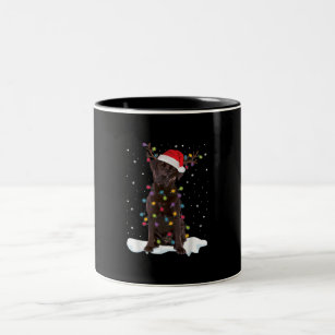 Christmas Labrador Retriever Dog Chocolate Lab Two-Tone Coffee Mug