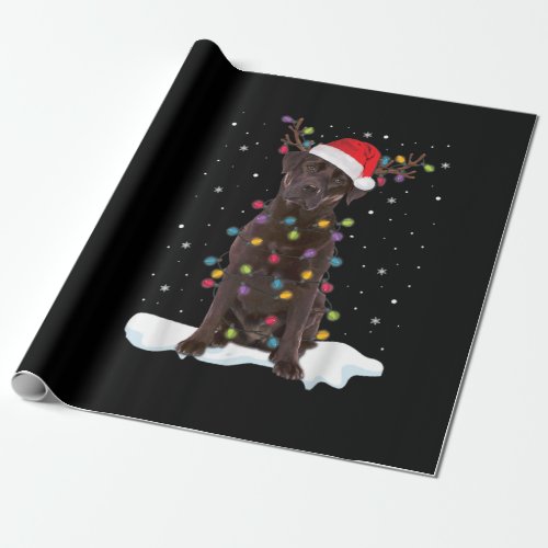 Christmas Labrador Retriever Dog Chocolate Lab Wrapping Paper