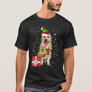 Christmas Labrador Retriever Dog Santa hat tree li T-Shirt