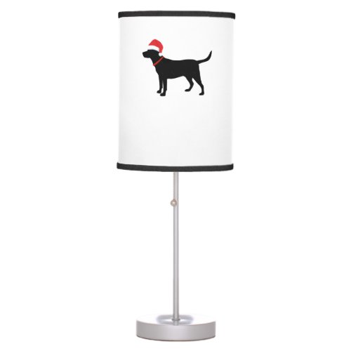 Christmas Labrador Retriever in Santa Hat Christma Table Lamp