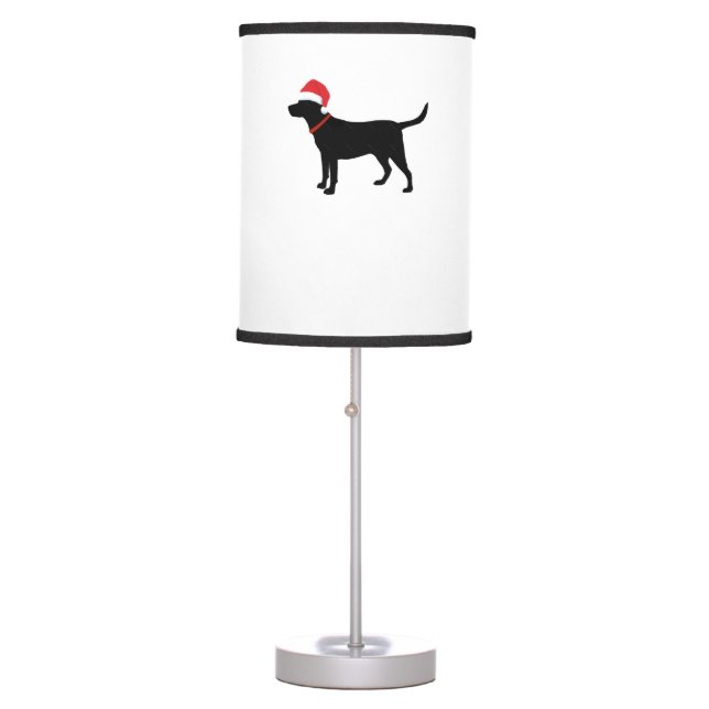 Christmas Labrador Retriever in Santa Hat Christma Table Lamp (Front)