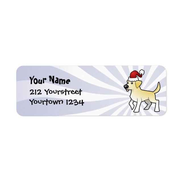 Christmas Labrador Retriever Label (Front)