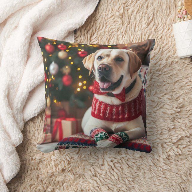 Christmas Labrador Retriever Pillow (Blanket)