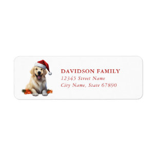 Christmas Labrador Retriever Return Address Labels