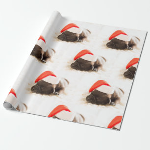 CHRISTMAS LABRADOR W/ A Santa hat Wrapping Paper
