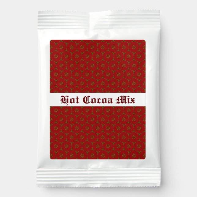 Christmas Lace Pattern Hot Chocolate Drink Mix (Front)