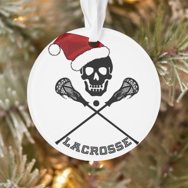 Christmas Lacrosse Sticks Ornament (Tree)
