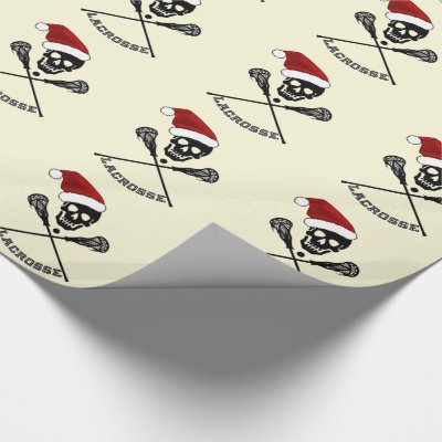 Christmas Lacrosse Sticks Wrapping Paper