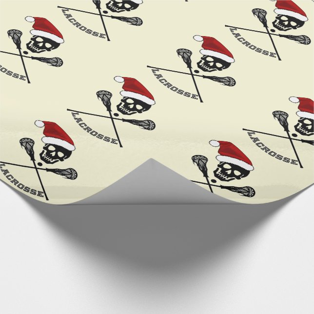 Christmas Lacrosse Sticks Wrapping Paper (Corner)