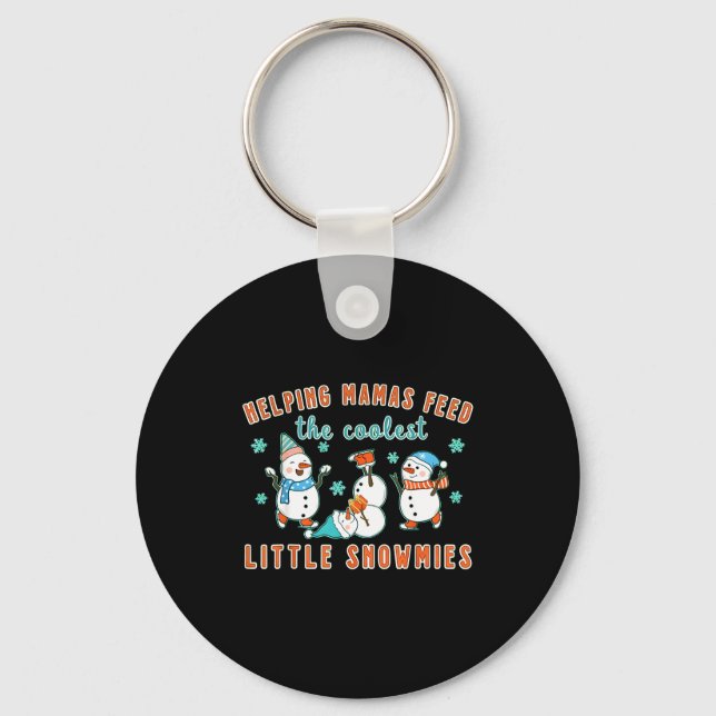 Christmas Lactation Consultant Lactation Nurse Lac Keychain (Front)