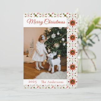 Christmas Ladybug Photo Holiday Card