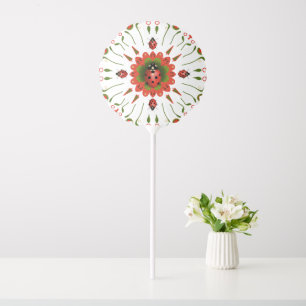 Christmas Ladybug Red and White Party Balloon