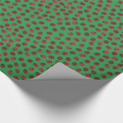 Christmas Ladybugs Wrapping Paper