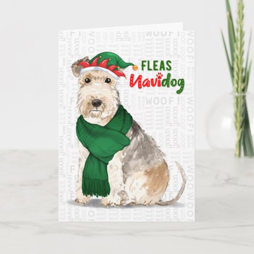 Christmas Lakeland Terrier Fleas NaviDOG Holiday Card