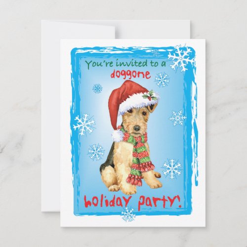 Christmas Lakeland Terrier Holiday Invitation